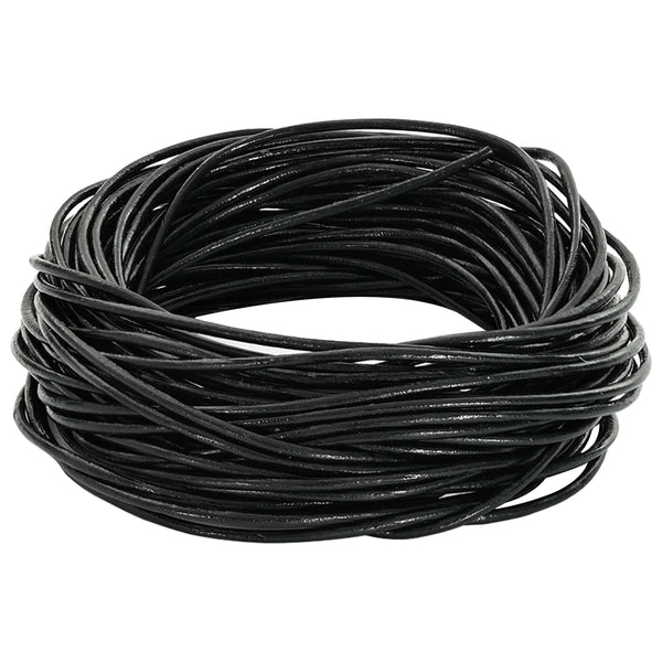 Nahkanyöri 1 Musta Ø2 mm x 10 m Nahka