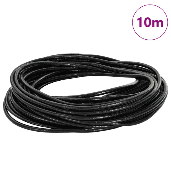 Nahkanyöri 1 Musta Ø3 mm x 10 m Nahka