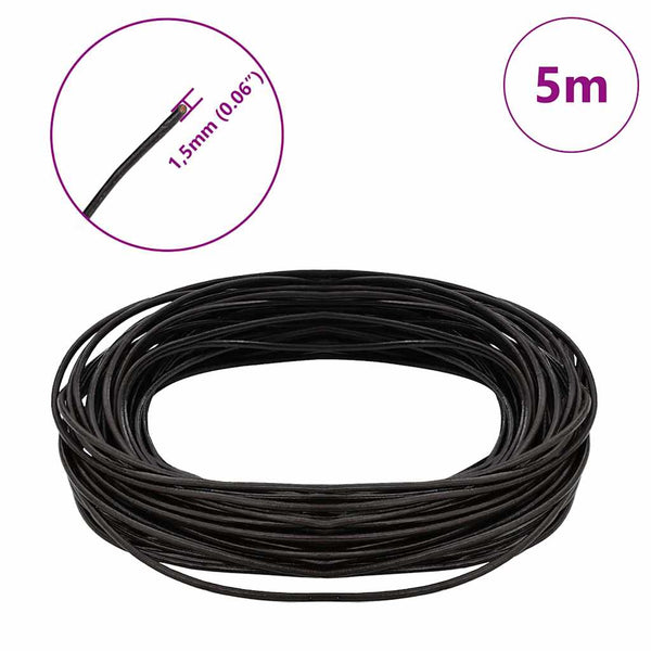 Nahkanyöri 1 Tumma ruskea Ø1,5 mm x 5 m Nahka
