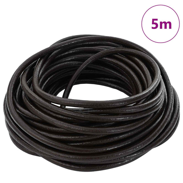 Nahkanyöri 1 Tumma ruskea Ø4 mm x 5 m Nahka