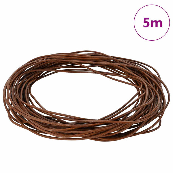 Nahkanyöri 1 Vaaleanruskea Ø1 mm x 5 m Nahka