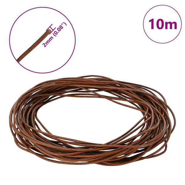 Nahkanyöri 1 Vaaleanruskea Ø2 mm x 10 m Nahka