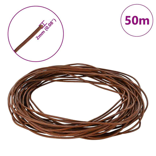 Nahkanyöri 1 Vaaleanruskea Ø2 mm x 50 m Nahka