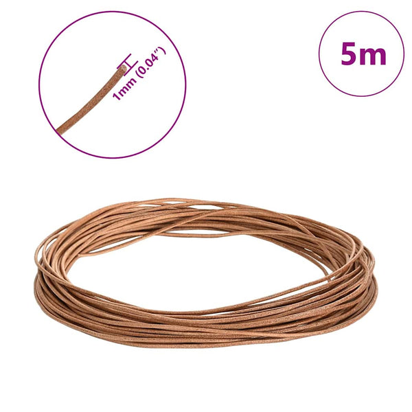 Nahkanyöri 1 Ruskea Ø1 mm x 5 m Nahka