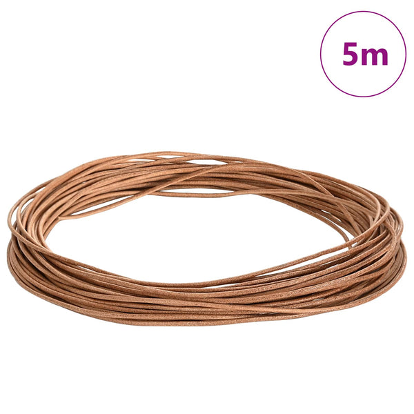 Nahkanyöri 1 Ruskea Ø2 mm x 5 m Nahka