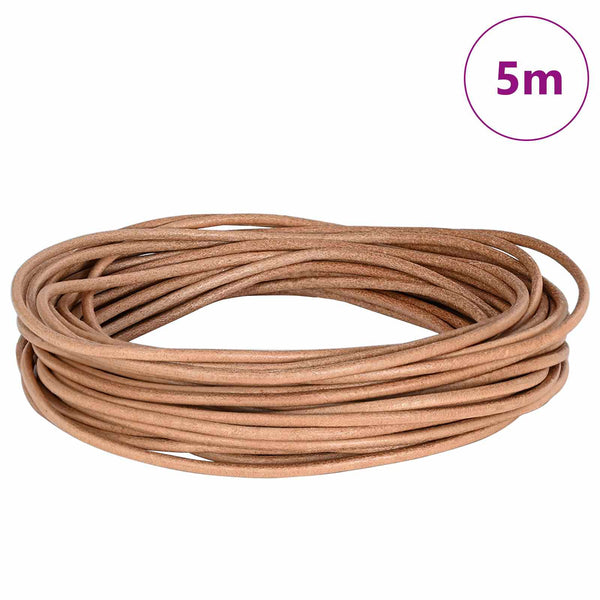 Nahkanyöri 1 Ruskea Ø3 mm x 5 m Nahka
