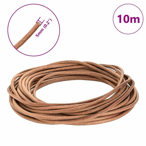 Nahkanyöri 1 Ruskea Ø5 mm x 10 m Nahka