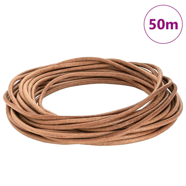 Nahkanyöri 1 Ruskea Ø5 mm x 50 m Nahka