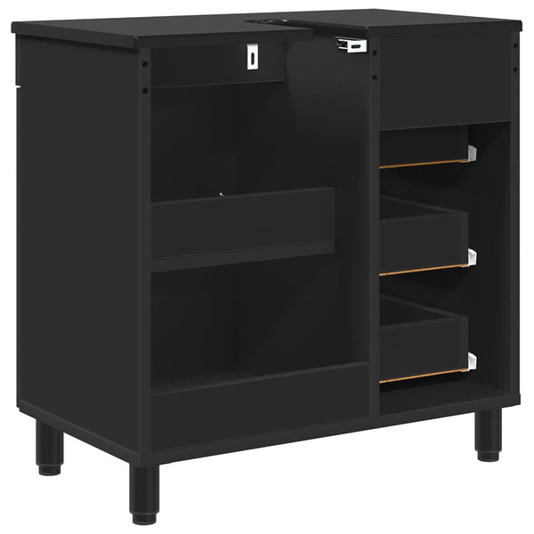 Kylpyhuoneen peilikaappi Musta 60 x 35 x 60 cm Tekninen puu