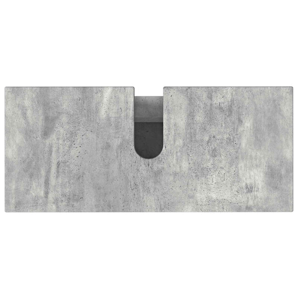 Kylpyhuoneen peilikaappi Betoninharmaa 80 x 35 x 60 cm