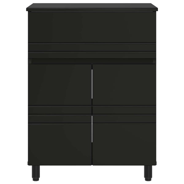 Kylpyhuoneen peilikaappi Musta 60 x 35 x 80 cm Tekninen puu