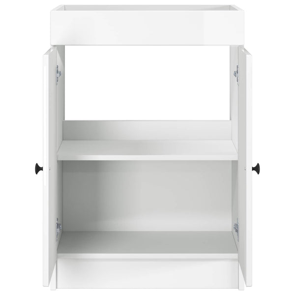 Kylpyhuoneen allaskaappi Korkeakiiltoinen valkoinen
