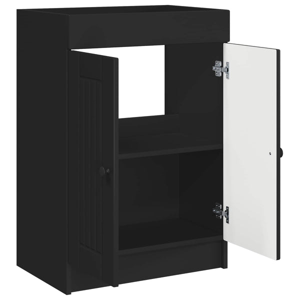 Kylpyhuoneen allaskaappi Musta 78,5 x 37,5 x 81 cm Tekninen puu