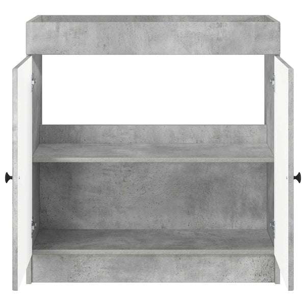 Kylpyhuoneen allaskaappi Betoninharmaa 56 x 37,5 x 81 cm