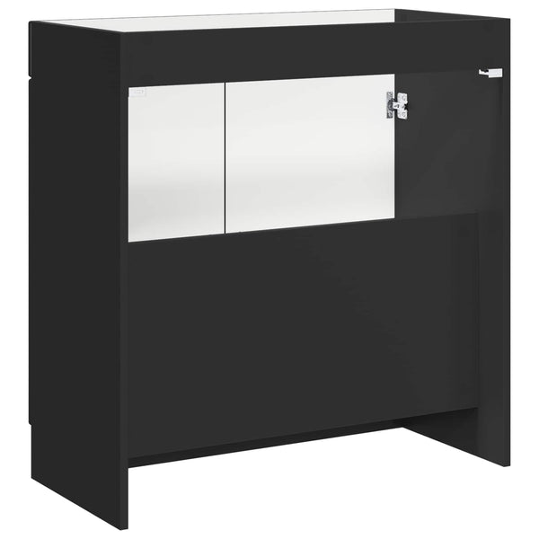Kylpyhuoneen allaskaappi Musta 78,5 x 37,5 x 81 cm Tekninen puu