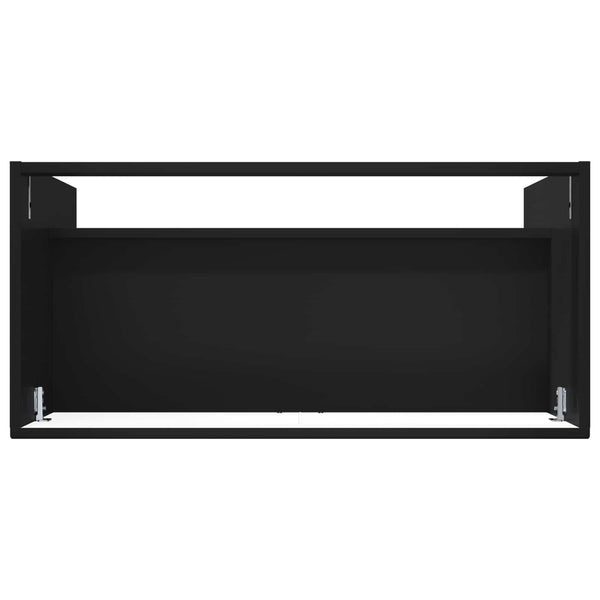 Kylpyhuoneen allaskaappi Musta 78,5 x 37,5 x 81 cm Tekninen puu