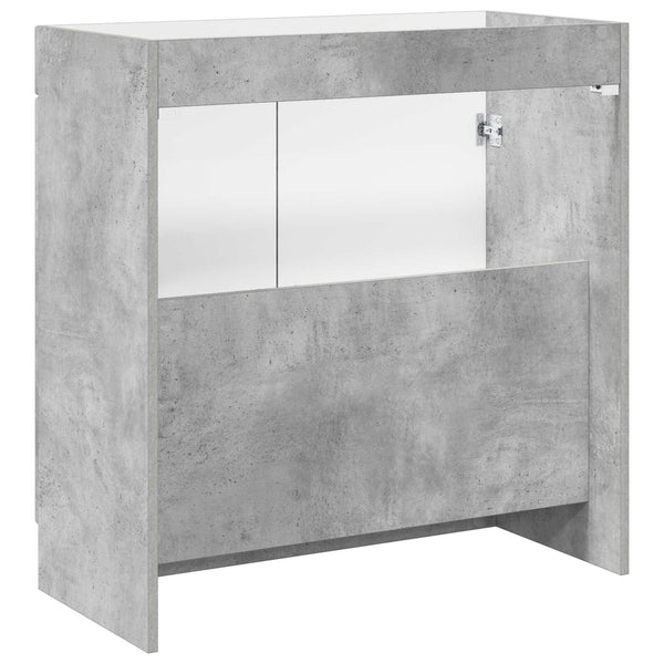 Kylpyhuoneen allaskaappi Betoninharmaa 78,5 x 37,5 x 81 cm
