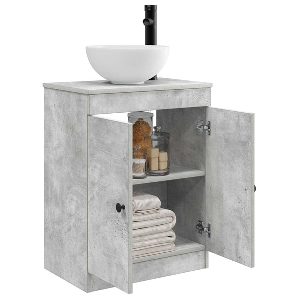 Kylpyhuoneen allas Betoninharmaa 54 x 35 x 83 cm Tekninen puu