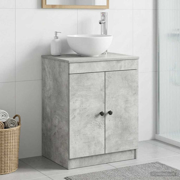 Kylpyhuonekaappi Betoninharmaa 54 x 41 x 70 cm Tekninen puu