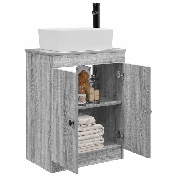 Kylpyhuoneen allas Harmaa Sonoma 54 x 35 x 83 cm Tekninen puu