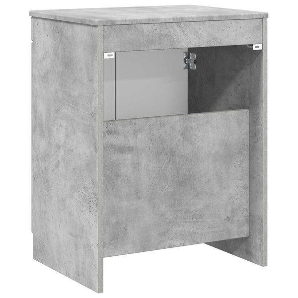Kylpyhuonekaappi Betoninharmaa 54 x 41 x 70 cm Tekninen puu