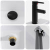 Kylpyhuoneen allas hanalla ja viemärillä Matta musta