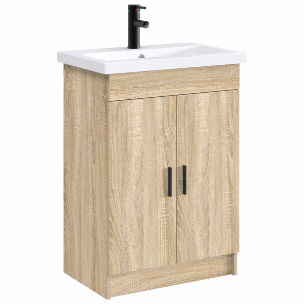Kylpyhuoneen pesuallas Matta musta 61 x 40 x 16,5 cm Metalli