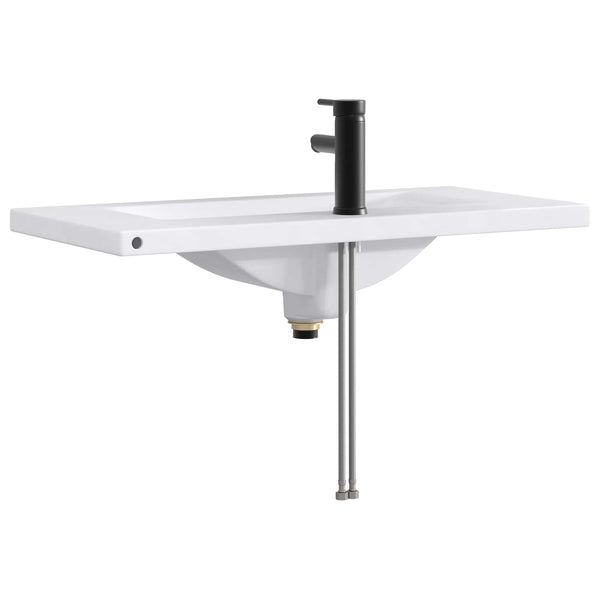 Kylpyhuoneen pesuallas Matta musta 81 x 40 x 17,5 cm Metalli