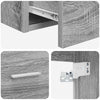 Seinälle Asennettava Kylpyhuonekaappi Harmaa Sonoma