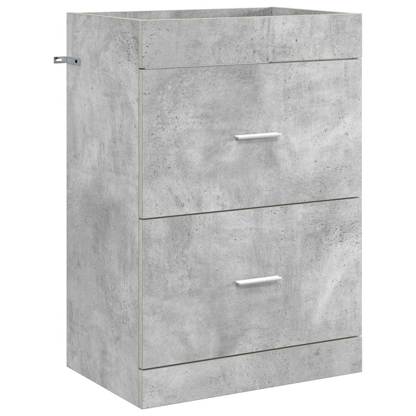 Kylpyhuoneen allaskaappi Betoninharmaa 56 x 37,5 x 81 cm