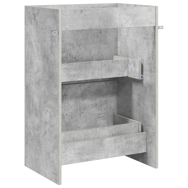 Kylpyhuoneen allaskaappi Betoninharmaa 56 x 37,5 x 81 cm