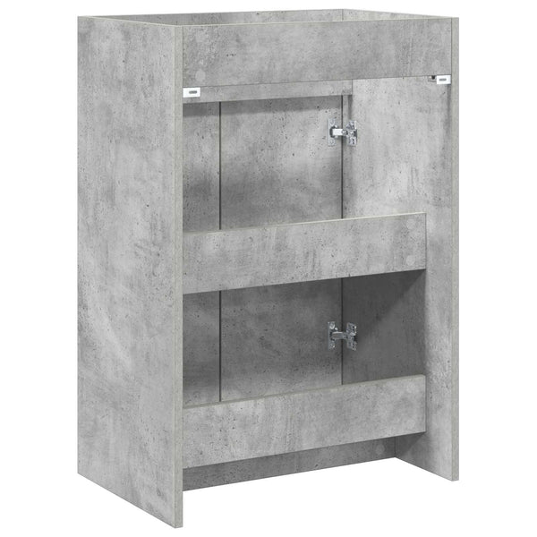 Kylpyhuoneen allaskaappi Betoninharmaa 56 x 37,5 x 81 cm