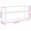 Lehtiteline 2 kpl Musta tammi. 60 x 12 x 30 cm Tekninen puu