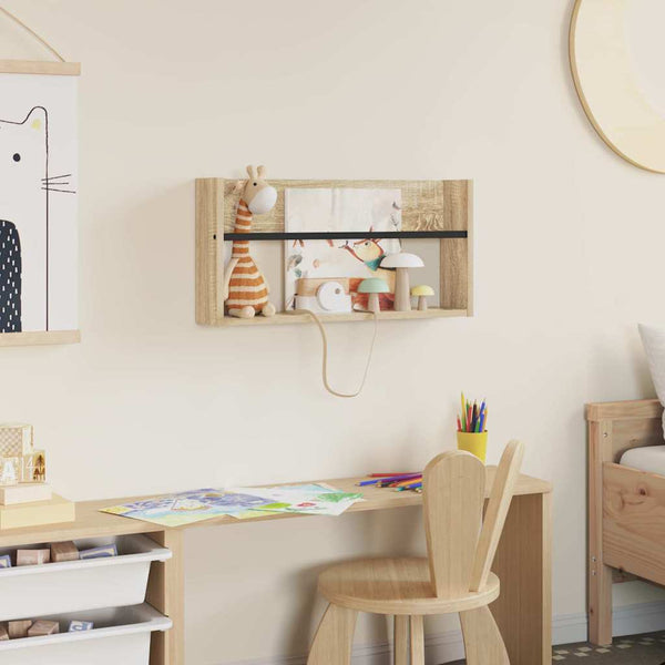 Lehtiteline hyllyllä Sonoman tammi 60 x 12 x 30 cm Tekninen puu
