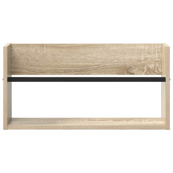 Lehtiteline hyllyllä Sonoman tammi 60 x 12 x 30 cm Tekninen puu