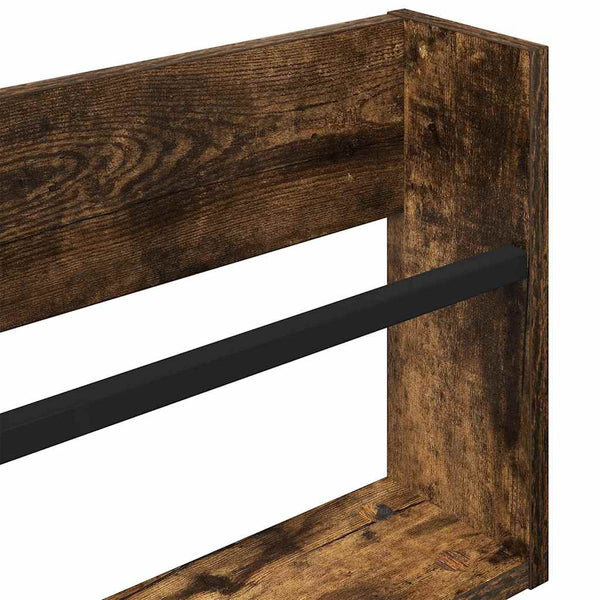 Lehtiteline 2 kpl Savupähkinä 60 x 12 x 30 cm Tekninen puu
