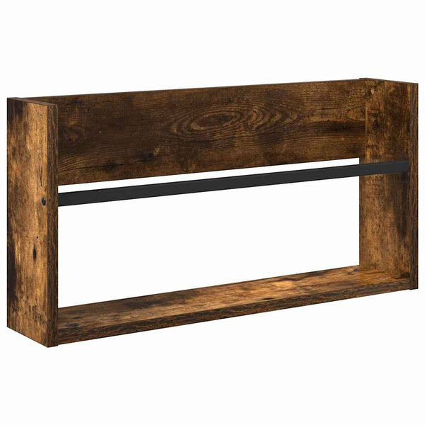 Lehtiteline 2 kpl Savupähkinä 60 x 12 x 30 cm Tekninen puu