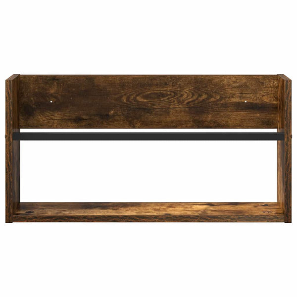 Lehtiteline 2 kpl Savupähkinä 60 x 12 x 30 cm Tekninen puu