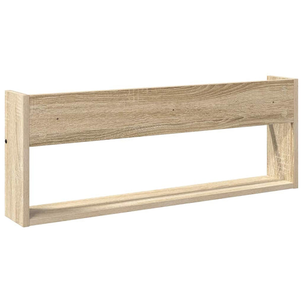 Lehtiteline hyllyllä Sonoman tammi 80 x 12 x 30 cm Tekninen puu