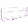 Lehtiteline 2 kpl Harmaa Sonoma 80 x 12 x 30 cm Tekninen puu