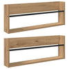 Lehtiteline 2 kpl Artisan tammi 80 x 12 x 30 cm Tekninen puu