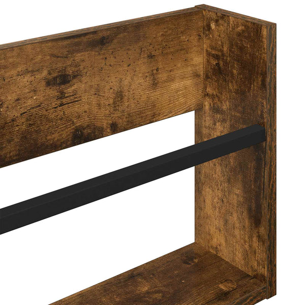 Lehtiteline 2 kpl Savupähkinä 100 x 12 x 30 cm Tekninen puu