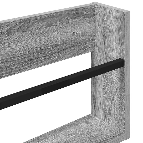 Lehtiteline 2 kpl Harmaa Sonoma 100 x 12 x 30 cm Tekninen puu