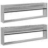 Lehtiteline 2 kpl Harmaa Sonoma 100 x 12 x 30 cm Tekninen puu