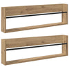 Lehtiteline 2 kpl Artisan tammi 100 x 12 x 30 cm Tekninen puu