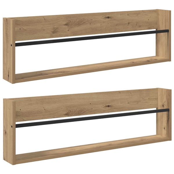 Lehtiteline 2 kpl Artisan tammi 100 x 12 x 30 cm Tekninen puu