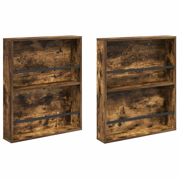 Lehtiteline 2 kpl Savutammi 60 x 12 x 70 cm Tekninen puu