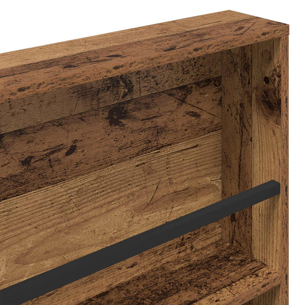 Lehtiteline hyllyllä Vanha puu 60 x 12 x 70 cm Tekninen puu