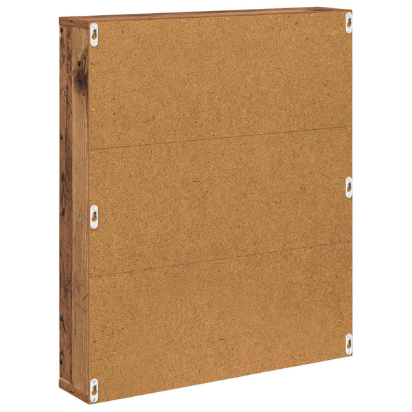 Lehtiteline hyllyllä Vanha puu 60 x 12 x 70 cm Tekninen puu