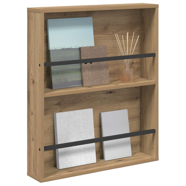 Lehtiteline hyllyllä Artisan tammi 60 x 12 x 70 cm Tekninen puu